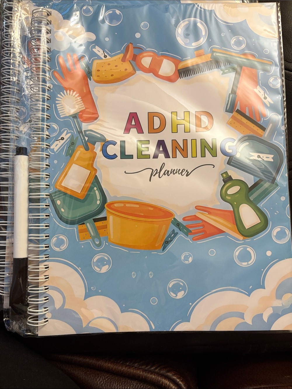 6/$20 ADHD Cleaning Planner - Laminated Pages with Dry Erase Marker. NWT